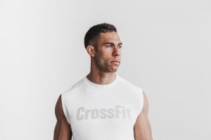 Magliette Nobull Crossfit Sleeveless Uomo Bianche | KCJ-164759