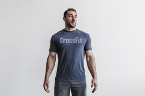 Magliette Nobull Crossfit Uomo Blu Marino | XAN-528904