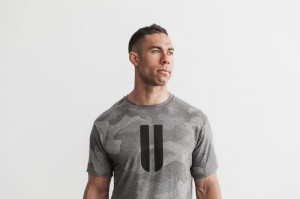 Magliette Nobull Horns Camo Uomo Camouflage | PVW-425693