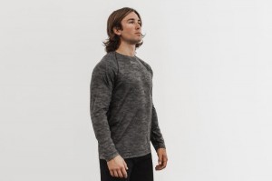 Magliette Nobull Lightweight Textured Long Sleeve Camo Uomo Nere | QGM-381902