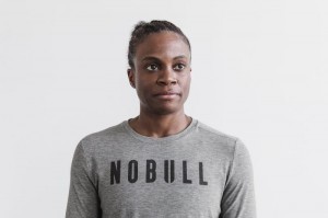 Magliette Nobull Long Sleeve Donna Grigie | GIU-948325