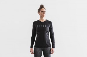 Magliette Nobull Long Sleeve Donna Nere | YTS-340972