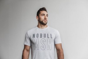 Magliette Nobull Madison Uomo Grigie | EJK-809153