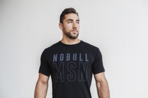 Magliette Nobull Madison Uomo Nere | FCM-453816