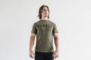 Magliette Nobull Madison Uomo Verdi | QPL-036142