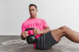 Magliette Nobull Neon Uomo Rosa | HSD-015394