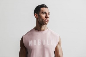 Magliette Nobull Sleeveless Uomo Rosa | WUN-219870
