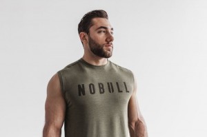 Magliette Nobull Sleeveless Uomo Verdi | LUH-236510