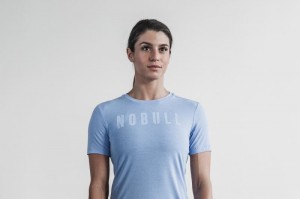 Magliette Nobull Slim Fit Donna Blu | AQJ-397460