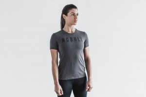 Magliette Nobull Slim Fit Donna Grigie Profondo | KCD-403518