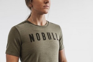 Magliette Nobull Slim Fit Donna Verdi | MQV-517869