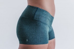 Pantaloncini Nobull 2 Plush Heather Donna Verde Acqua | BID-907465
