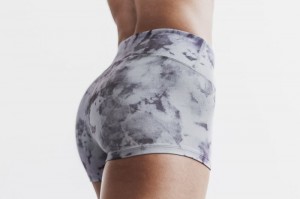 Pantaloncini Nobull 2 Tie-Dye Donna Nere | BXJ-319482