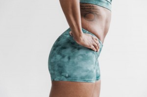 Pantaloncini Nobull 2 Tie-Dye Donna Verdi Profondo | NWD-612570