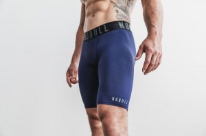 Pantaloncini Nobull Compression 9 Uomo Blu Marino | XUF-034659