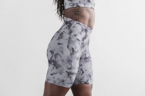 Pantaloncini Nobull High-Rise 6 Tie-Dye Donna Nere | XDA-608245