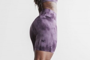 Pantaloncini Nobull High-Rise 6 Tie-Dye Donna Viola | WJY-946312