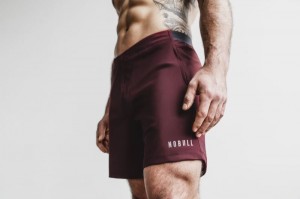Pantaloncini Nobull Lightweight 7 Uomo Rosse Scuro | RUT-245613