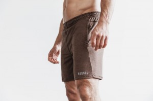 Pantaloncini Nobull Lightweight Knit 7 Uomo Marroni | PDG-134296