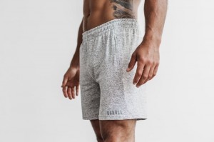 Pantaloncini Nobull Lightweight Knit 7 Uomo Bianche | CJW-374510