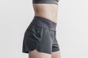 Pantaloncini Nobull Pace 3 Donna Grigie Scuro | BRD-764591