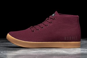 Scarpe Sportive Nobull Cabernet Canvas Mid Donna Rosse Scuro | AJY-310972