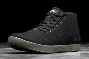 Scarpe Sportive Nobull Canvas Mid Donna Nere Verdi Scuro | XYR-856732