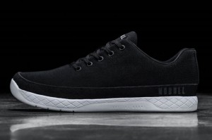 Scarpe Sportive Nobull Canvas Uomo Nere Bianche | SRW-271039
