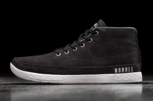 Scarpe Sportive Nobull Denim Canvas Mid Uomo Nere | UXP-603827