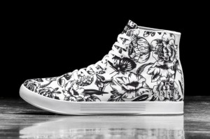 Scarpe Sportive Nobull High-Top Butterfly Canvas Uomo Bianche Nere | TRB-068432