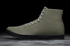 Scarpe Sportive Nobull High-Top Canvas Uomo Verdi Scuro Nere | AXD-261953